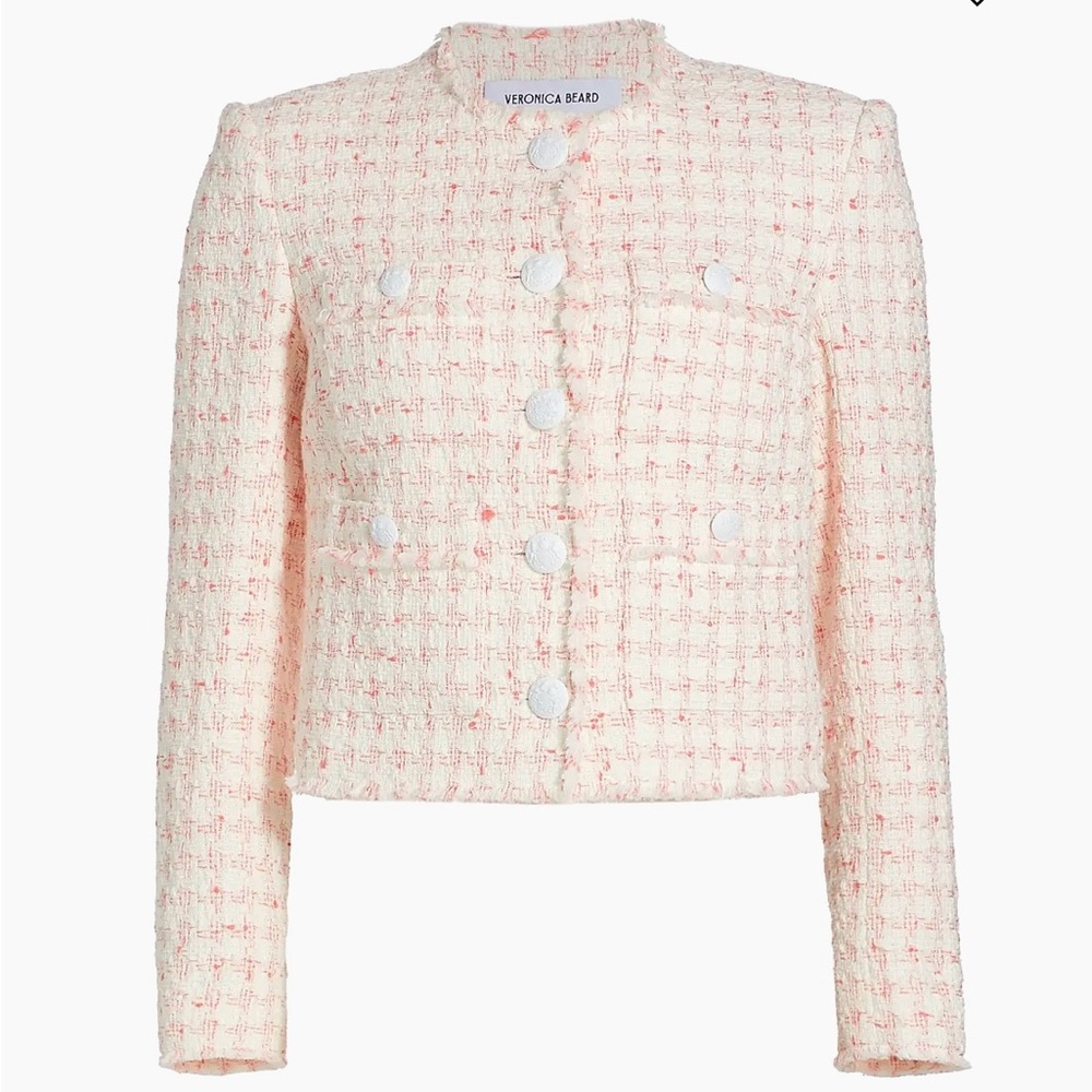 Veronica Beard Pink Tweed Blazer